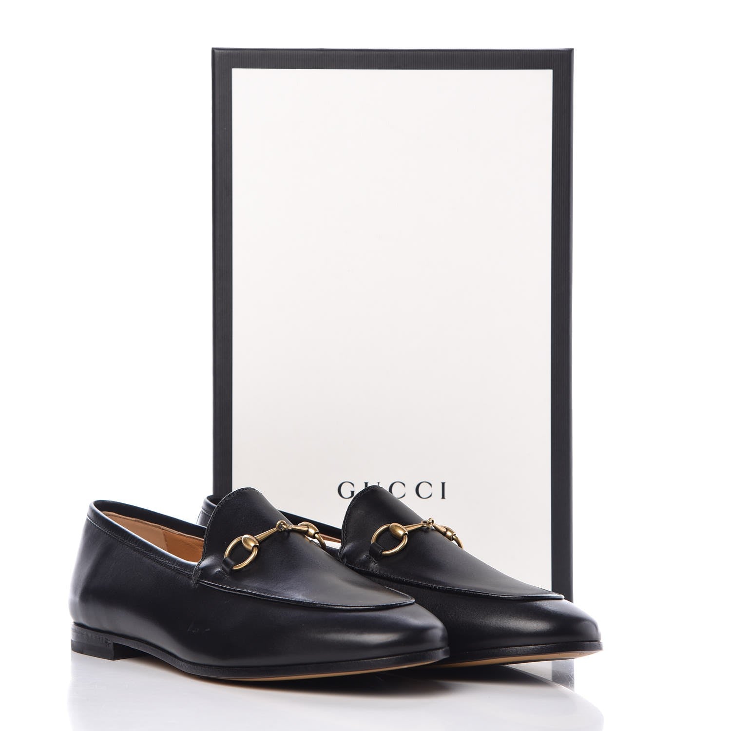 Gucci Calfskin Womens Jordaan Loafers 38.5 Black 8 of 8