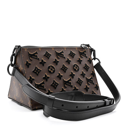 Louis Vuitton Monogram Tuffetage Triangle Messenger Black 3 of 10