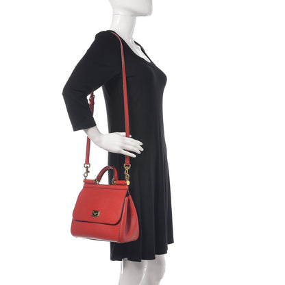 Dolce & Gabbana Dauphine Medium Miss Sicily Satchel Dark Red 2 of 8