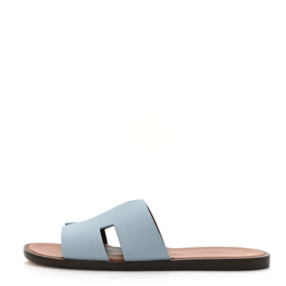 Hermes Epsom Mens Izmir Sandals 44 Vert D'eau Naturel 1 of 8