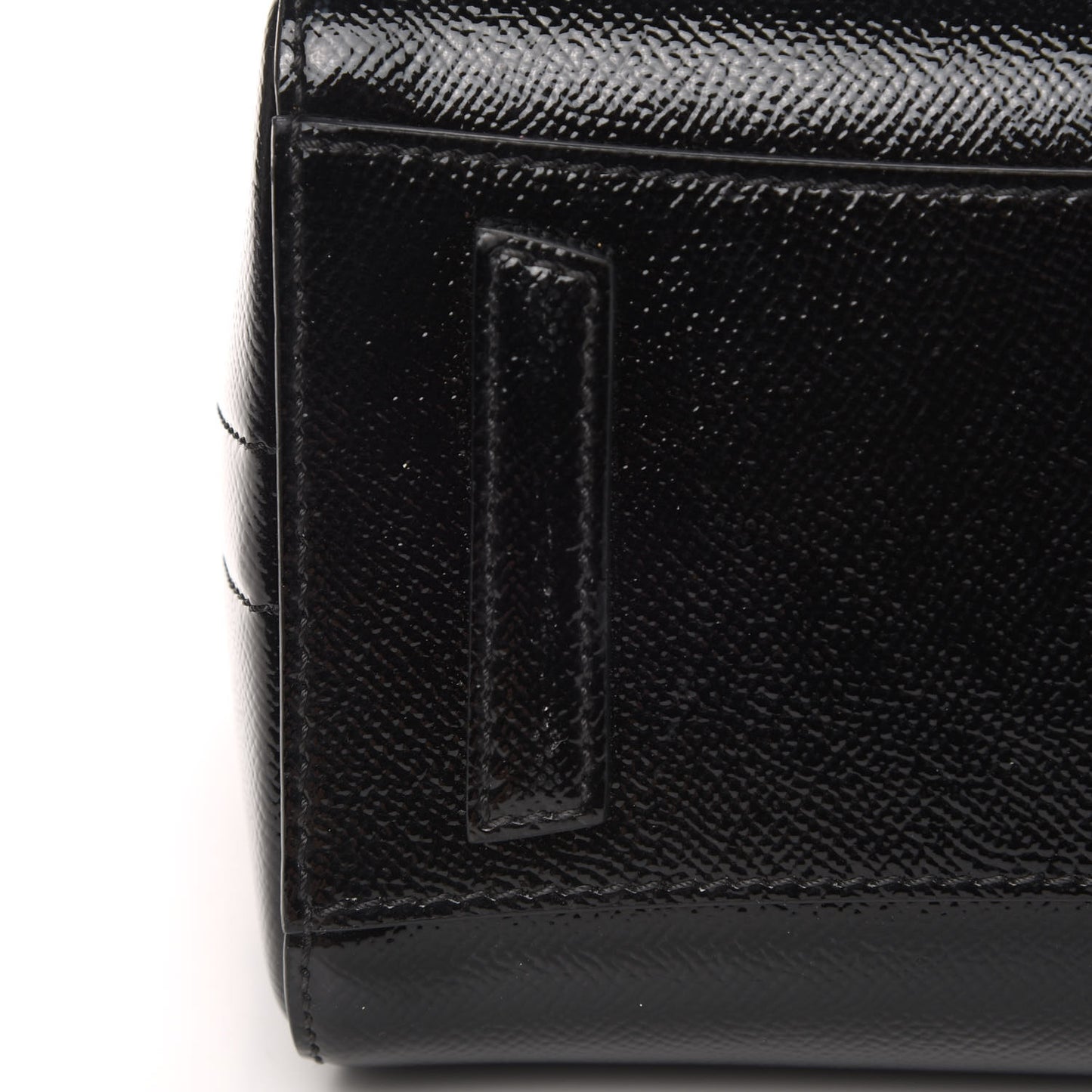 Textured Patent Calfskin Mini Antigona Black