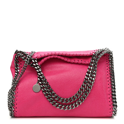 Stella McCartney Shaggy Deer Mini Falabella Fold Over Tote Hot Pink 1 of 7