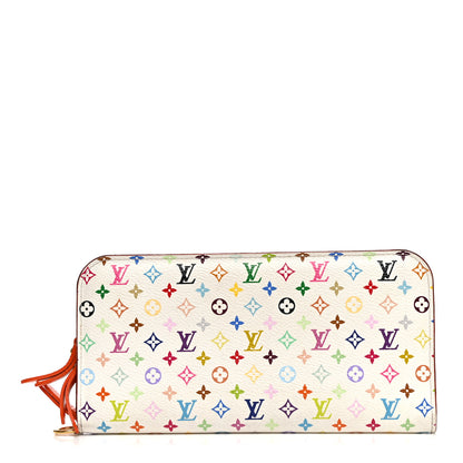 Louis Vuitton Monogram Multicolor Insolite Wallet White Orange 1 of 9