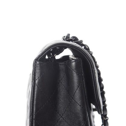 Chanel Crumpled Calfskin Quilted Mini Rectangular Flap So Black 8 of 10
