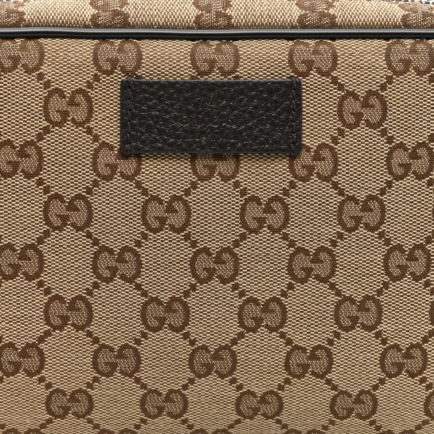 Gucci Monogram Dollar Calfskin Belt Bag Beige Ebony Testa di Moro Marrone Scuro 8 of 10