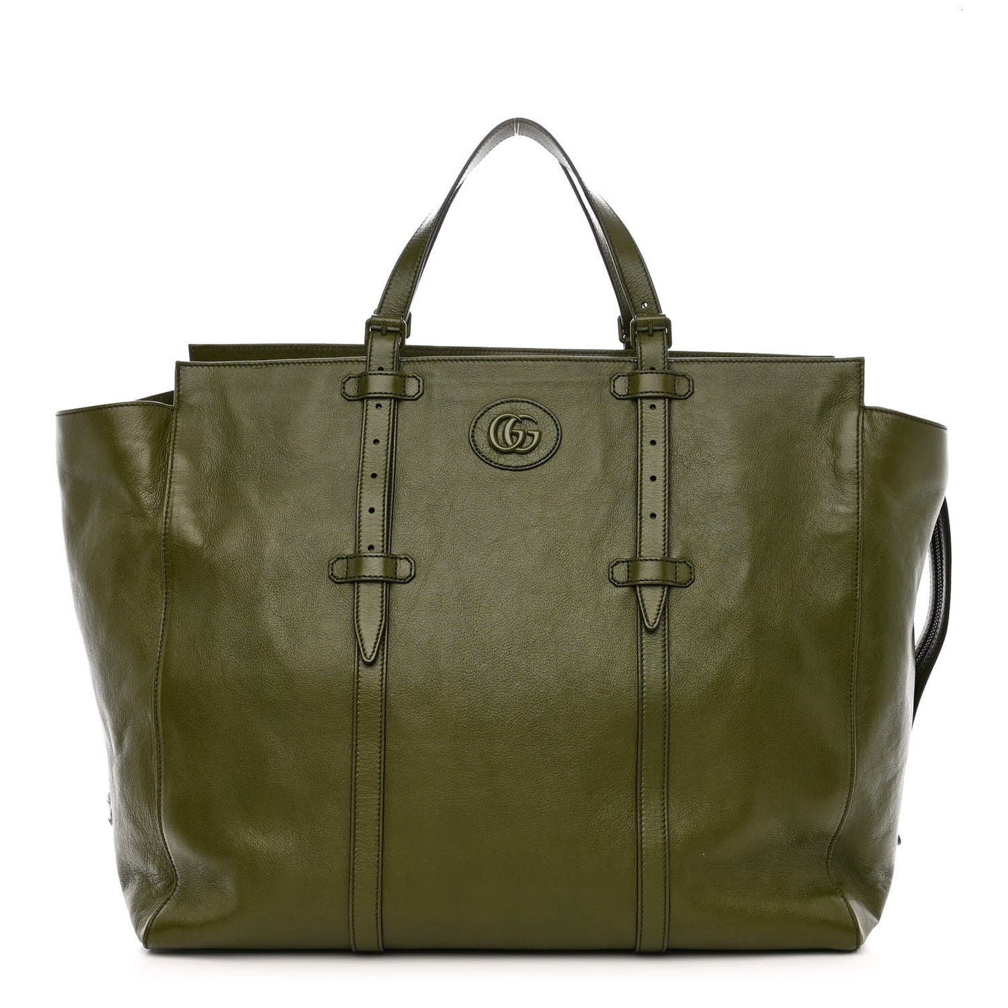 Piuma Lux Energy Monochrome Medium Double G Tote Bag Military Wood