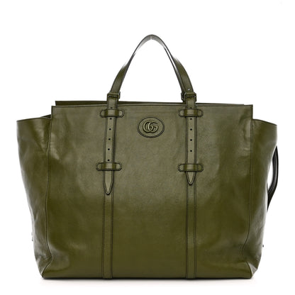 Gucci Piuma Lux Energy Monochrome Medium Double G Tote Bag Military Wood 1 of 10