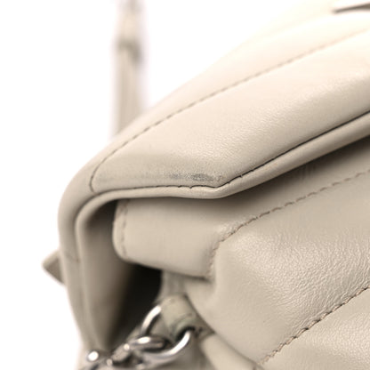 Saint Laurent Calfskin Y Quilted Monogram Toy Loulou Crossbody Bag Crema Soft 13 of 15