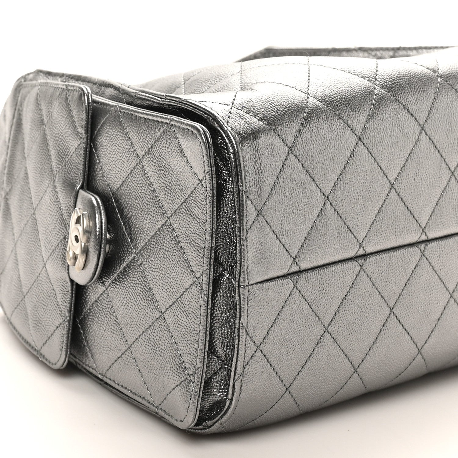 Chanel Metallic Caviar Quilted Small Chanel 25 Handbag Anthracite 16 of 21