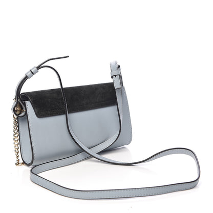 Chloe Suede Calfskin Mini Faye Shoulder Bag Fresh Blue Green 3 of 12