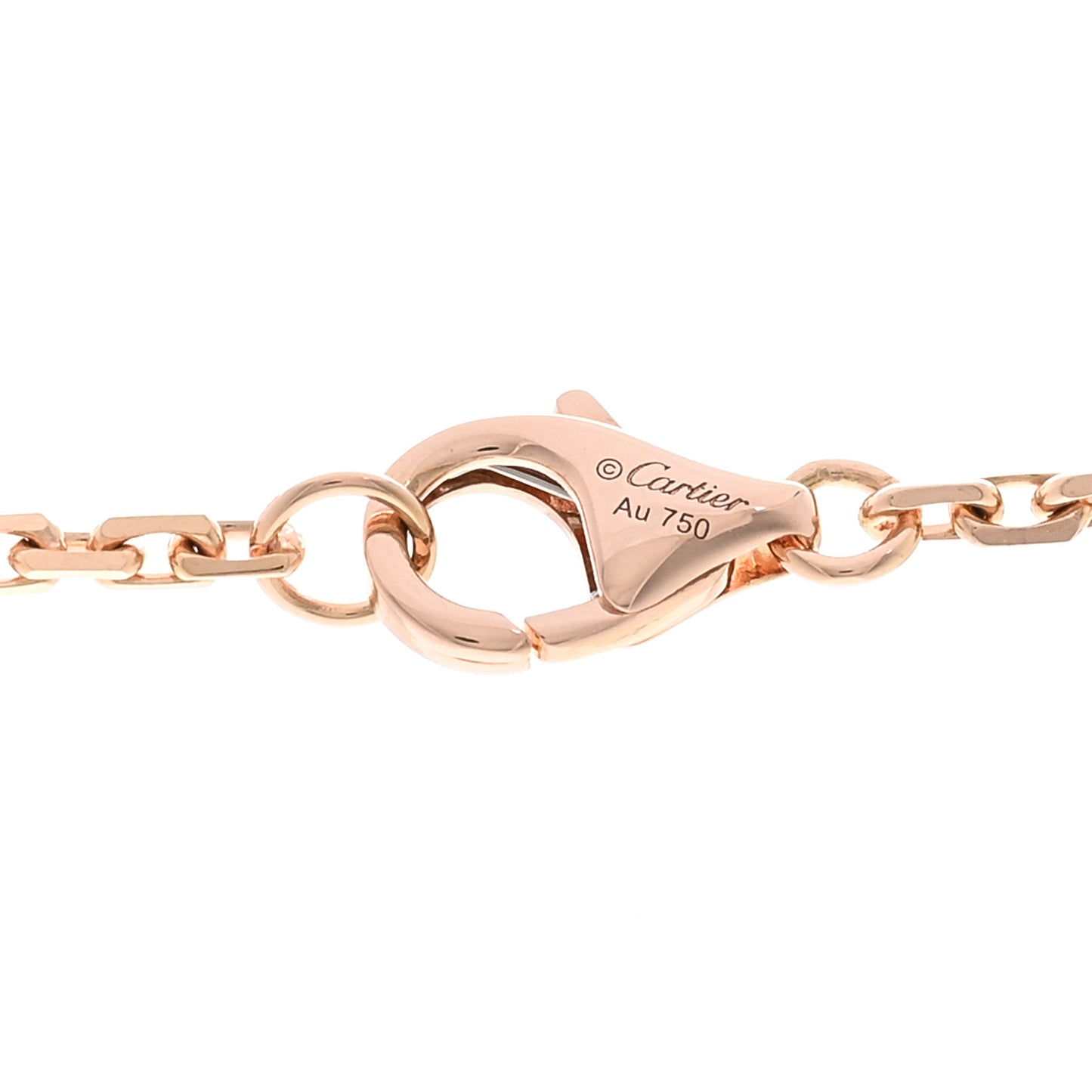 18K Pink Gold Diamond LOVE Paved Necklace