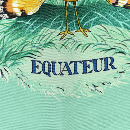 Hermes Silk Wash Equateur 90 Scarf Aqua 2 of 5