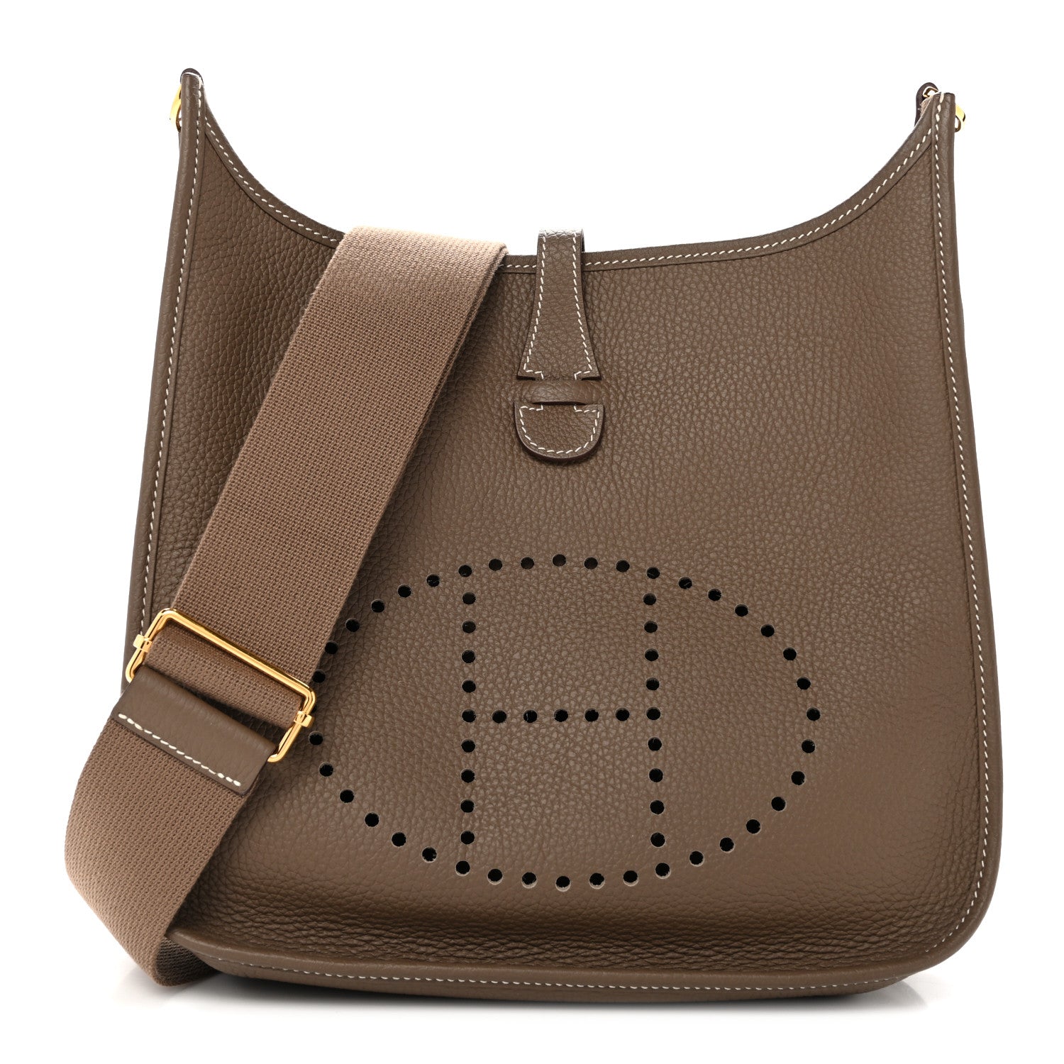 Hermes Taurillon Clemence Evelyne III PM Etoupe 1 of 11