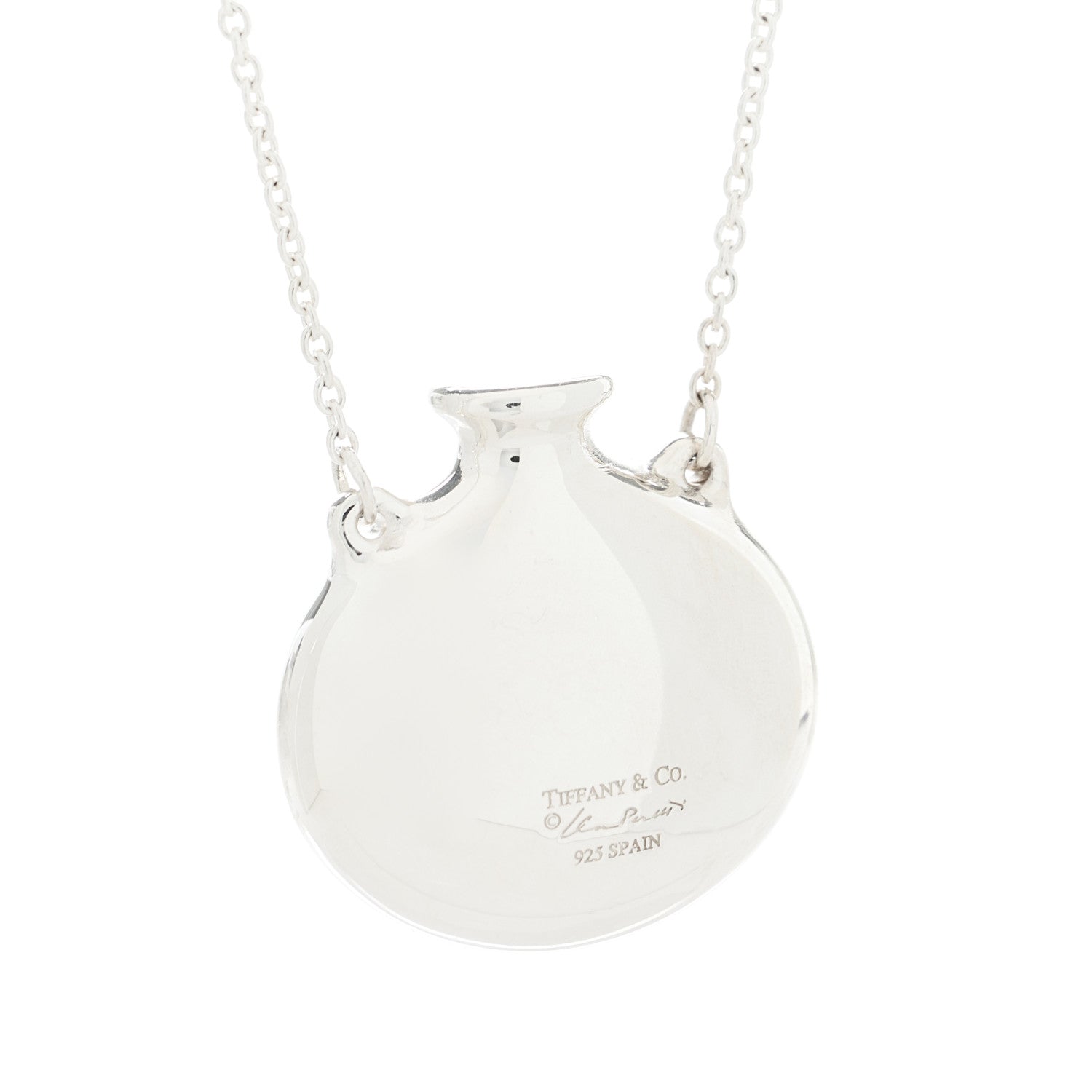 Tiffany Sterling Silver Elsa Peretti Bottle Pendant Necklace 3 of 5