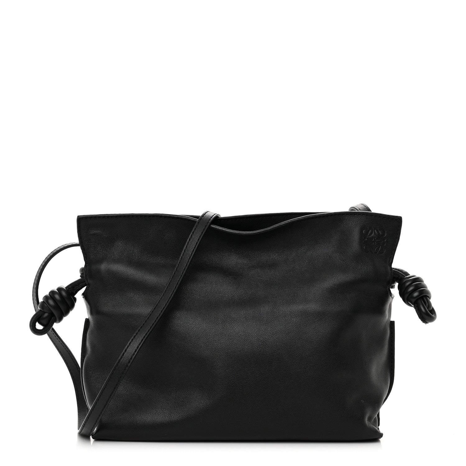 Loewe Calfskin Mini Flamenco Knot Clutch Black 1 of 13