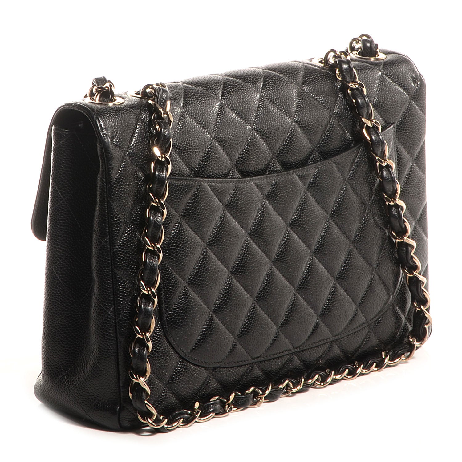 Chanel Caviar Jumbo Single Flap Black 4 of 11