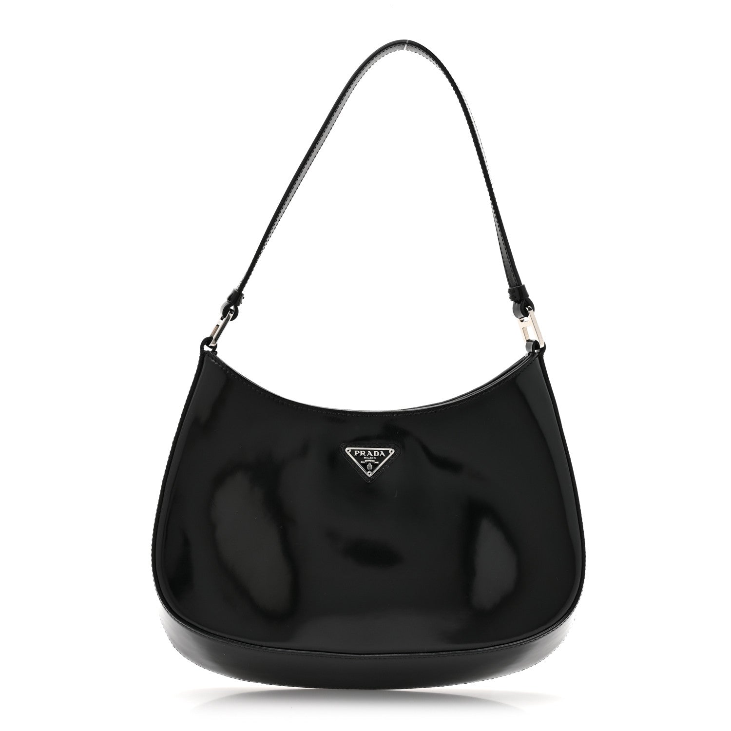 Prada Spazzolato Cleo Shoulder Bag Black 1 of 9