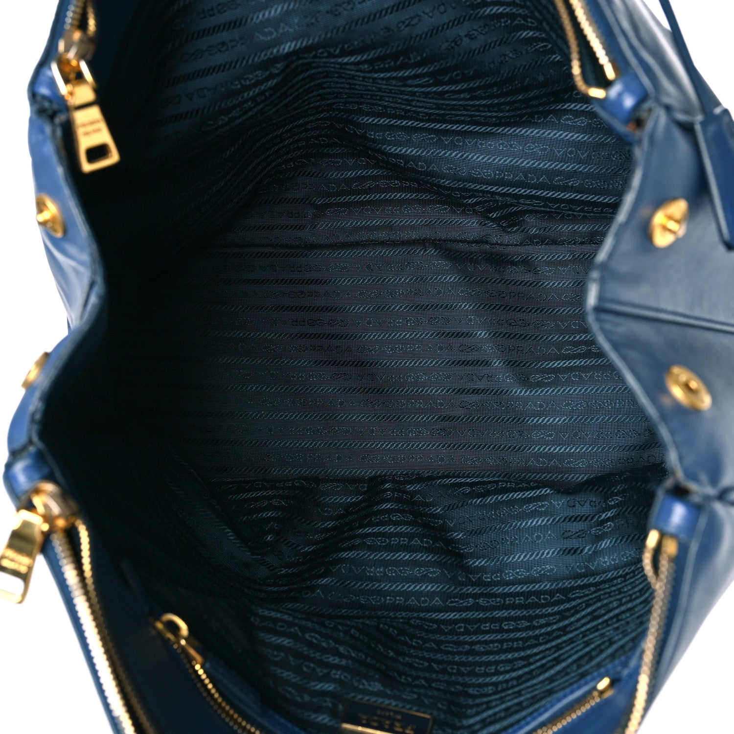 Prada Saffiano Lux Extra Large Galleria Double Zip Tote Bluette 4 of 12