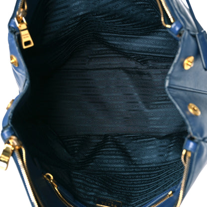 Prada Saffiano Lux Extra Large Galleria Double Zip Tote Bluette 4 of 12