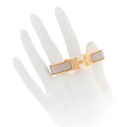 Hermes Enamel Narrow Clic Clac H Bracelet PM Marron Glace 2 of 5