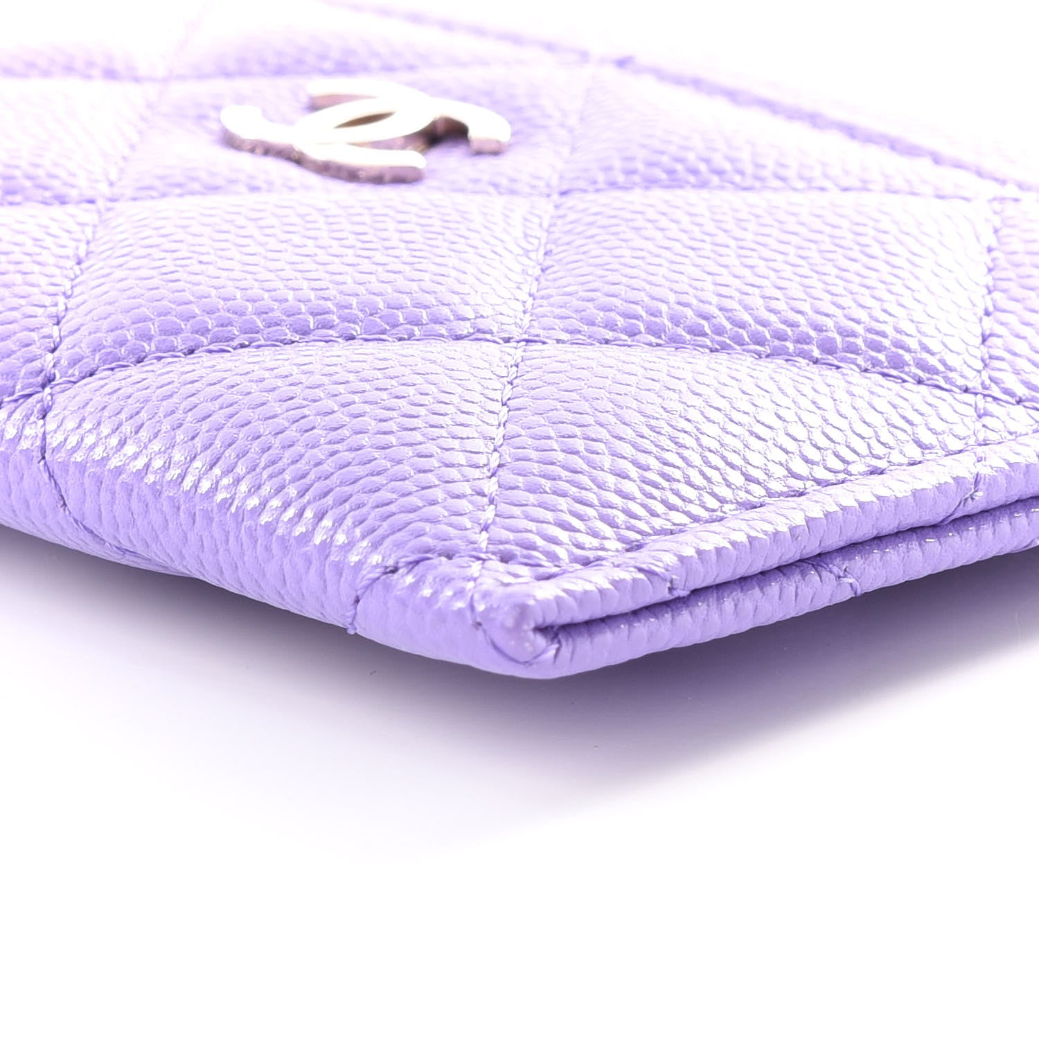 Chanel Caviar Quilted Card Holder Purple 6 of 12