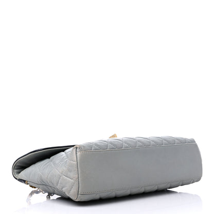 Chanel Lambskin Quilted Mademoiselle East West Flap Light Grey 4 of 15