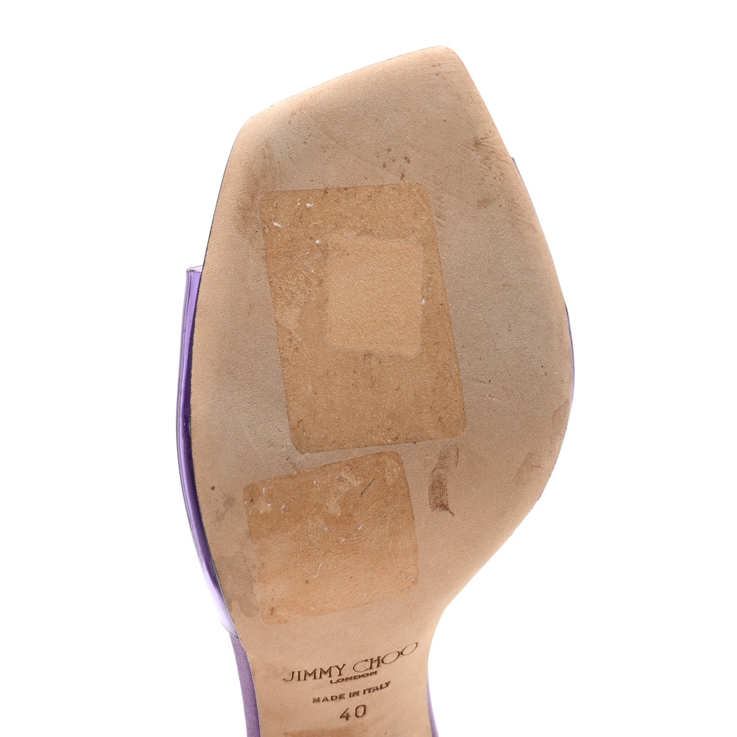Satin PVC Crystal Saeda 100 Sandals 40 Wisteria