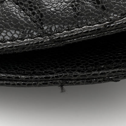 Chanel Distressed Glazed Caviar Quilted Large Elastic Tote Black 11 of 12