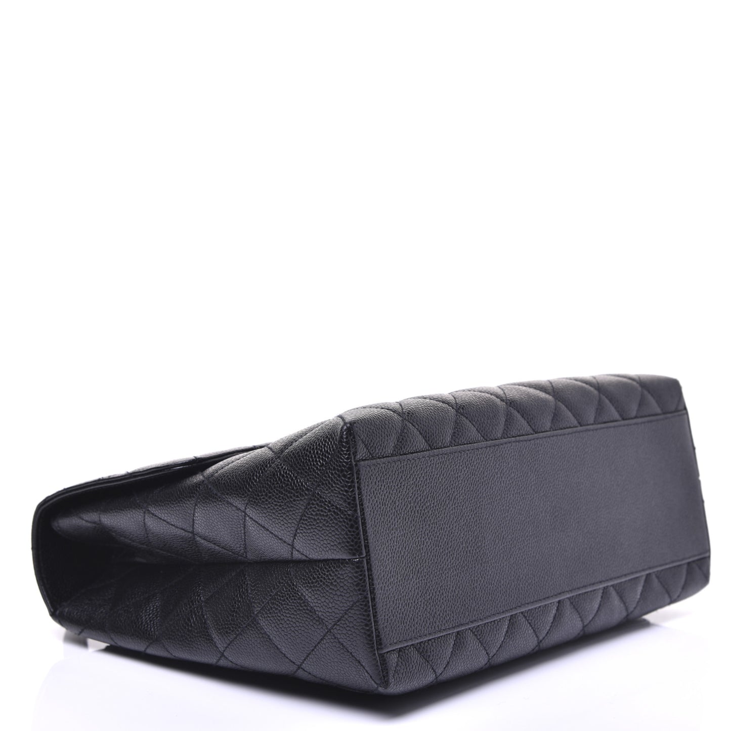 Caviar Quilted Jumbo Kelly Flap Black