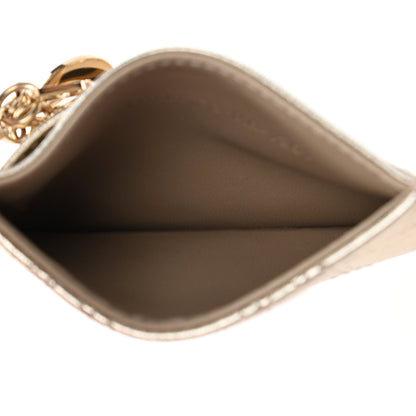 Christian Dior Metallic Lambskin Cannage DiorAmour Lady Dior Card Holder Gold 5 of 7