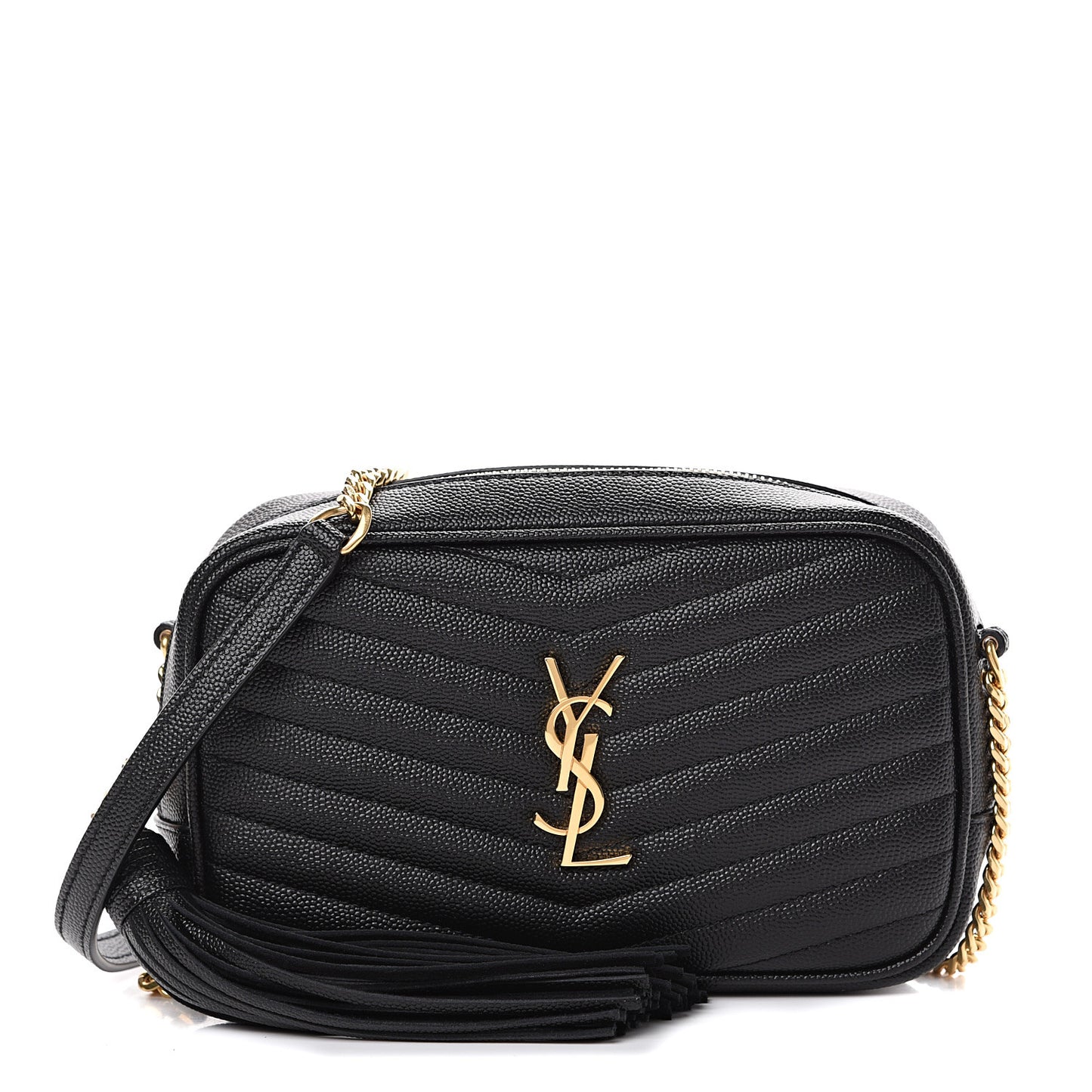 Grain De Poudre Matelasse Monogram Mini Lou Camera Bag Black