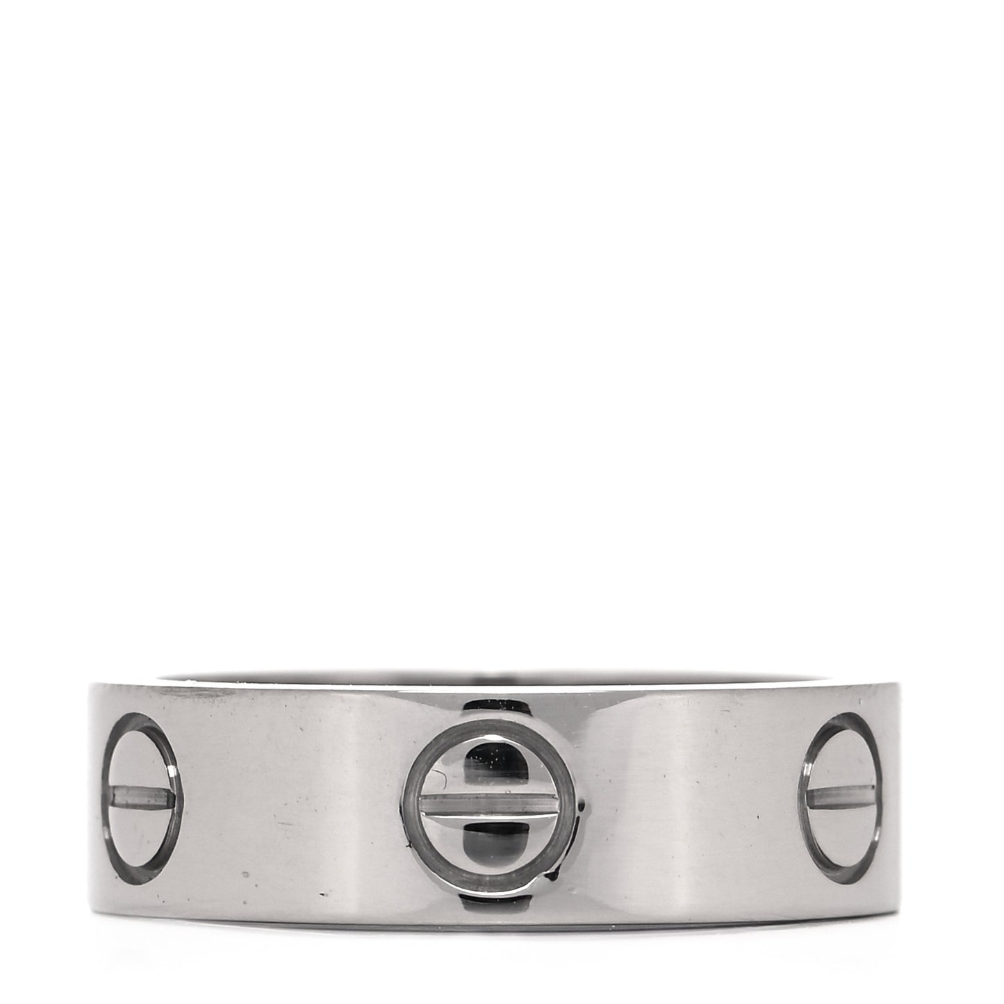 18K White Gold 5.5mm LOVE Ring 52 6