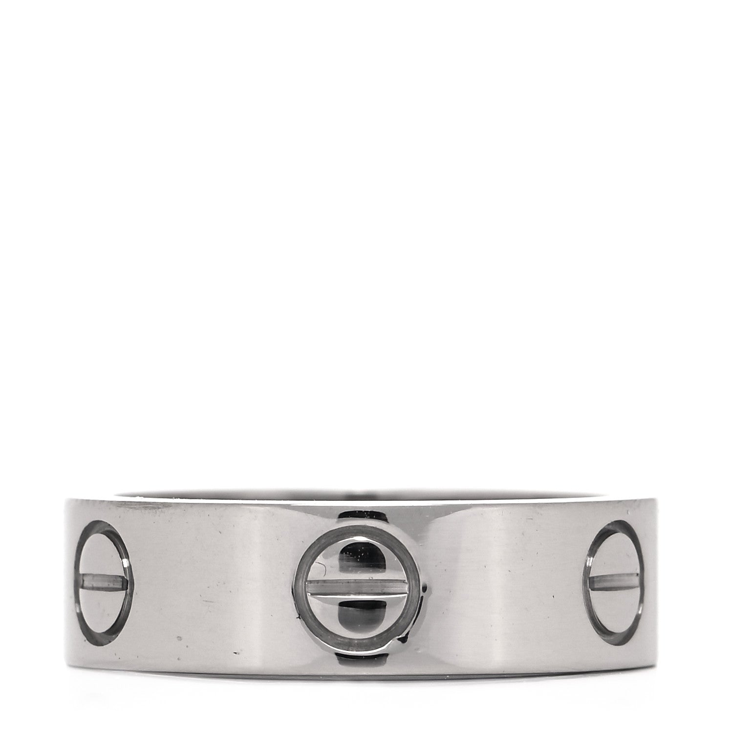 Cartier 18K White Gold 5.5mm LOVE Ring 52 6 5 of 10