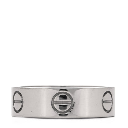 Cartier 18K White Gold 5.5mm LOVE Ring 52 6 5 of 10