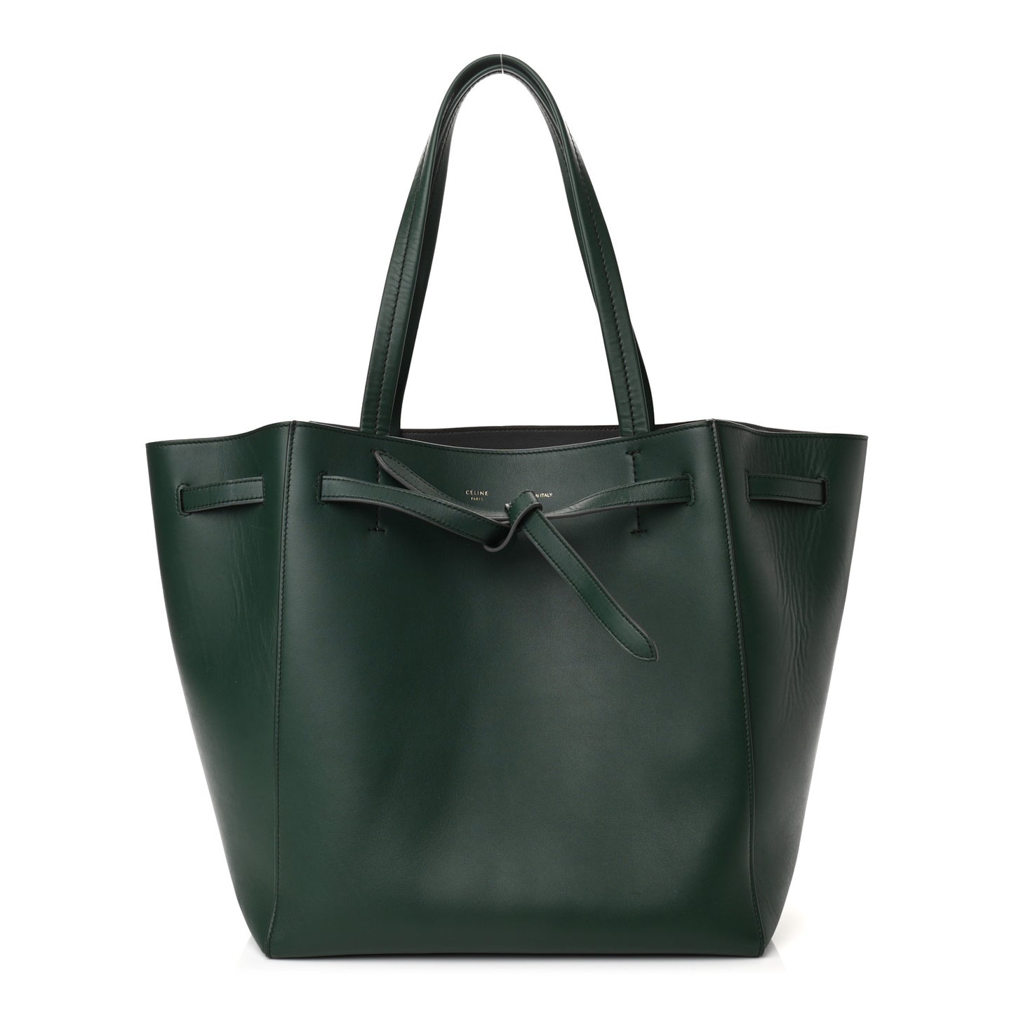 Smooth Calfskin Small Belt Cabas Phantom Dark Green