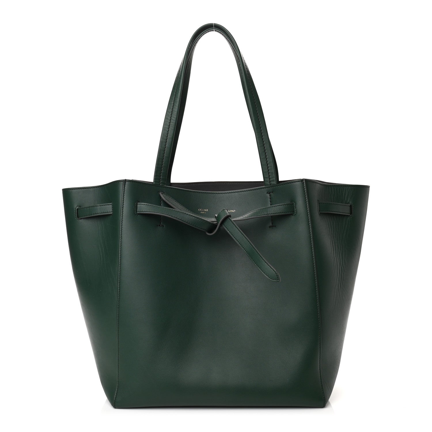 Celine Smooth Calfskin Small Belt Cabas Phantom Dark Green 1 of 9