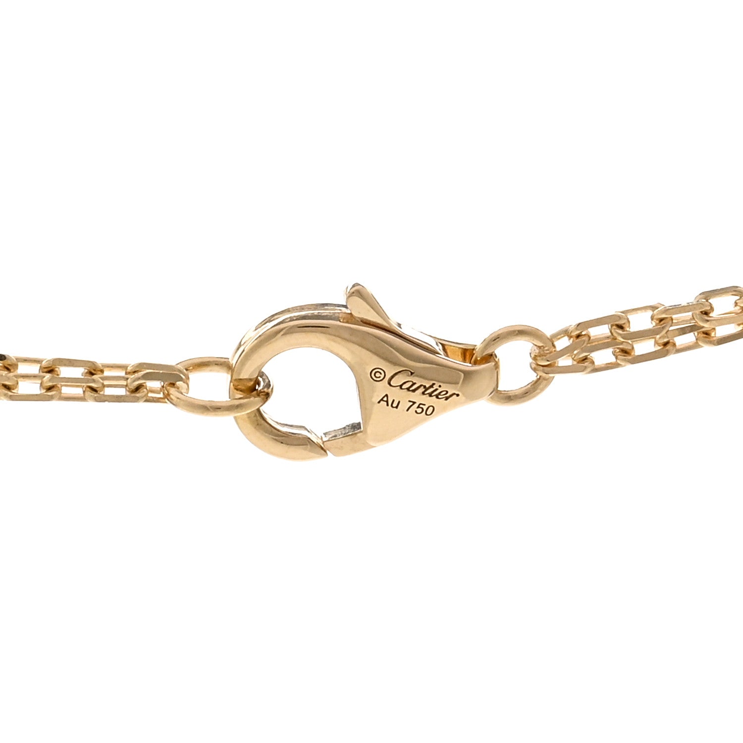 Cartier 18K Yellow Gold 2 Diamond LOVE Necklace 4 of 5