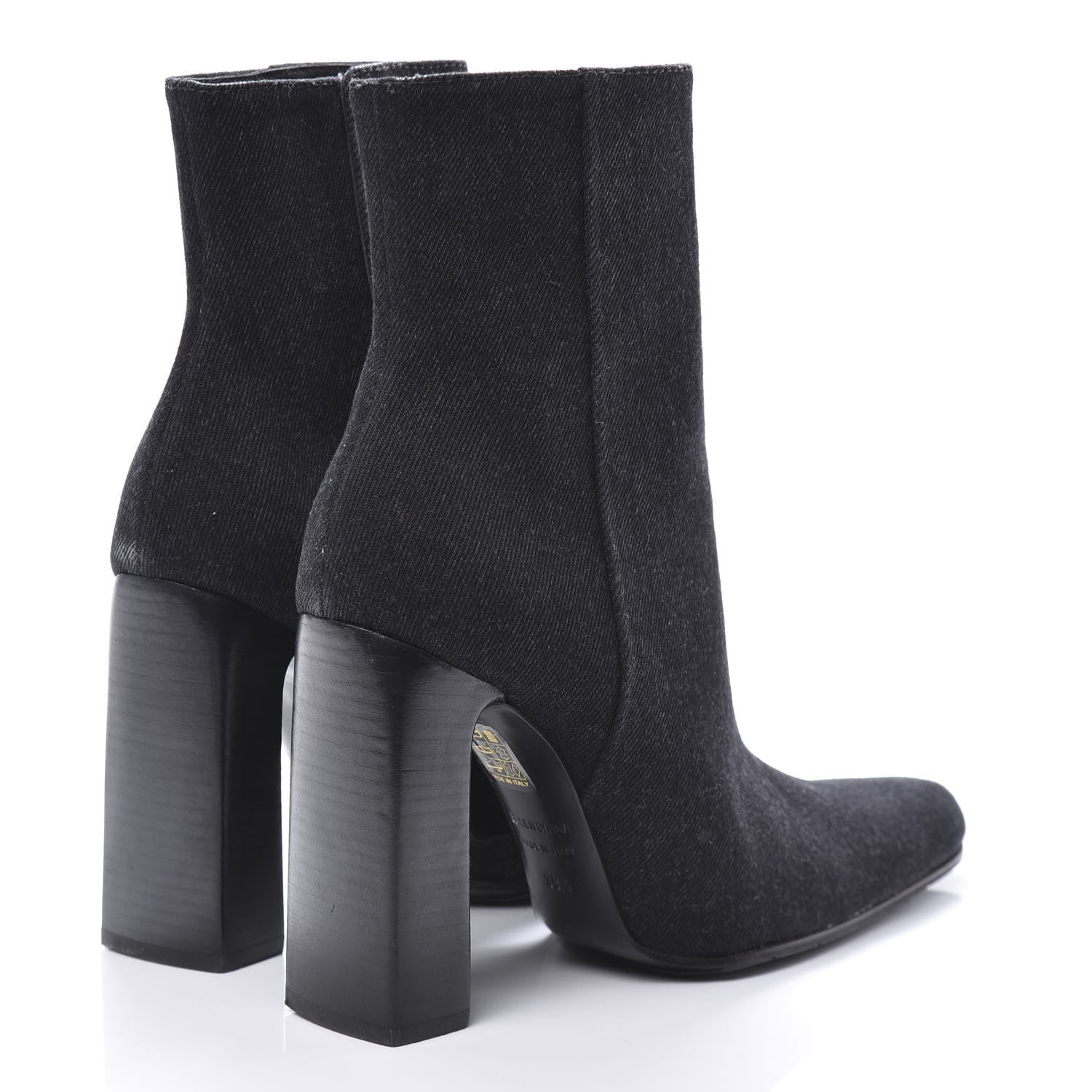 Balenciaga Denim Ankle Boots 38.5 Black 4 of 12