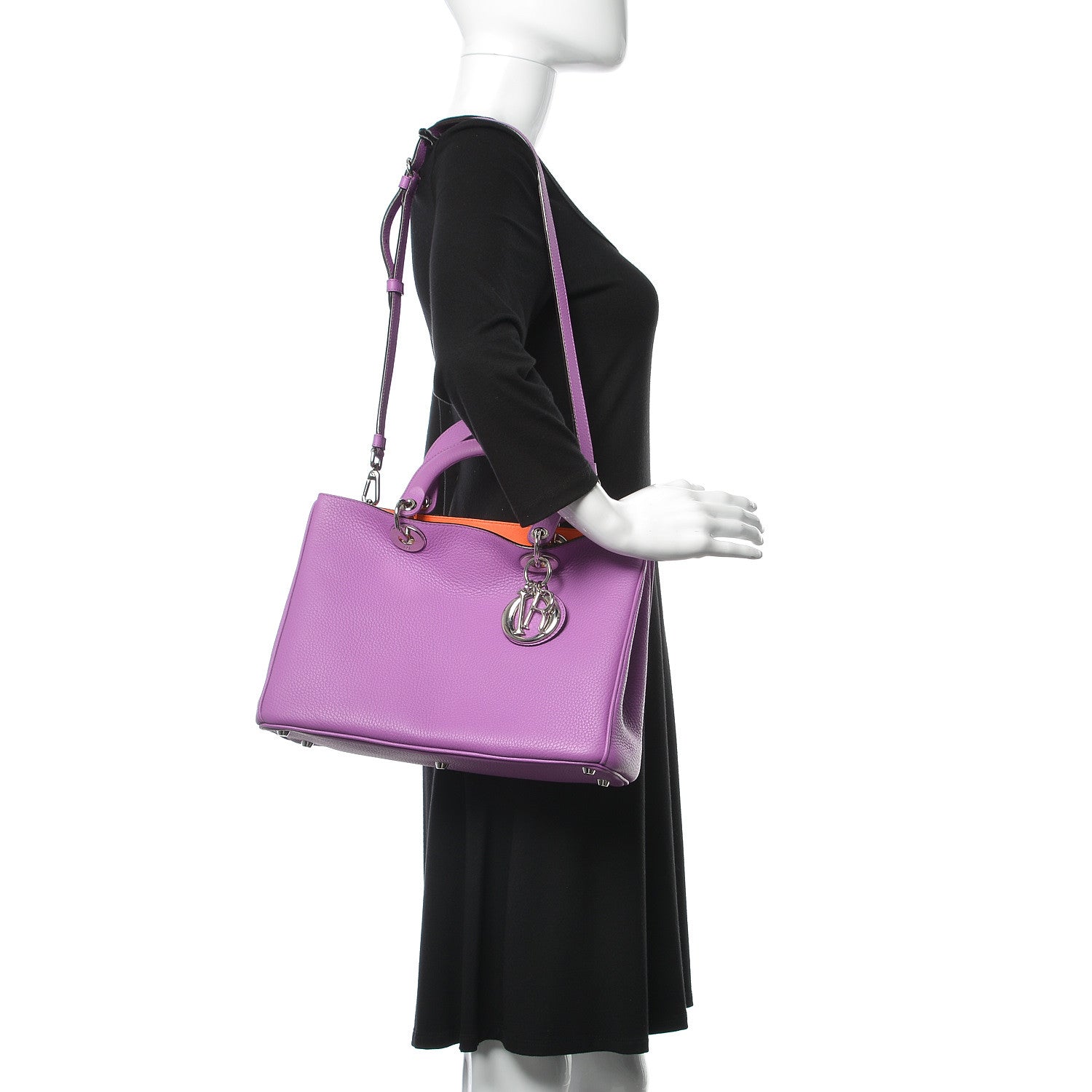 Christian Dior Bullcalf Medium Diorissimo Tote Parme 2 of 20