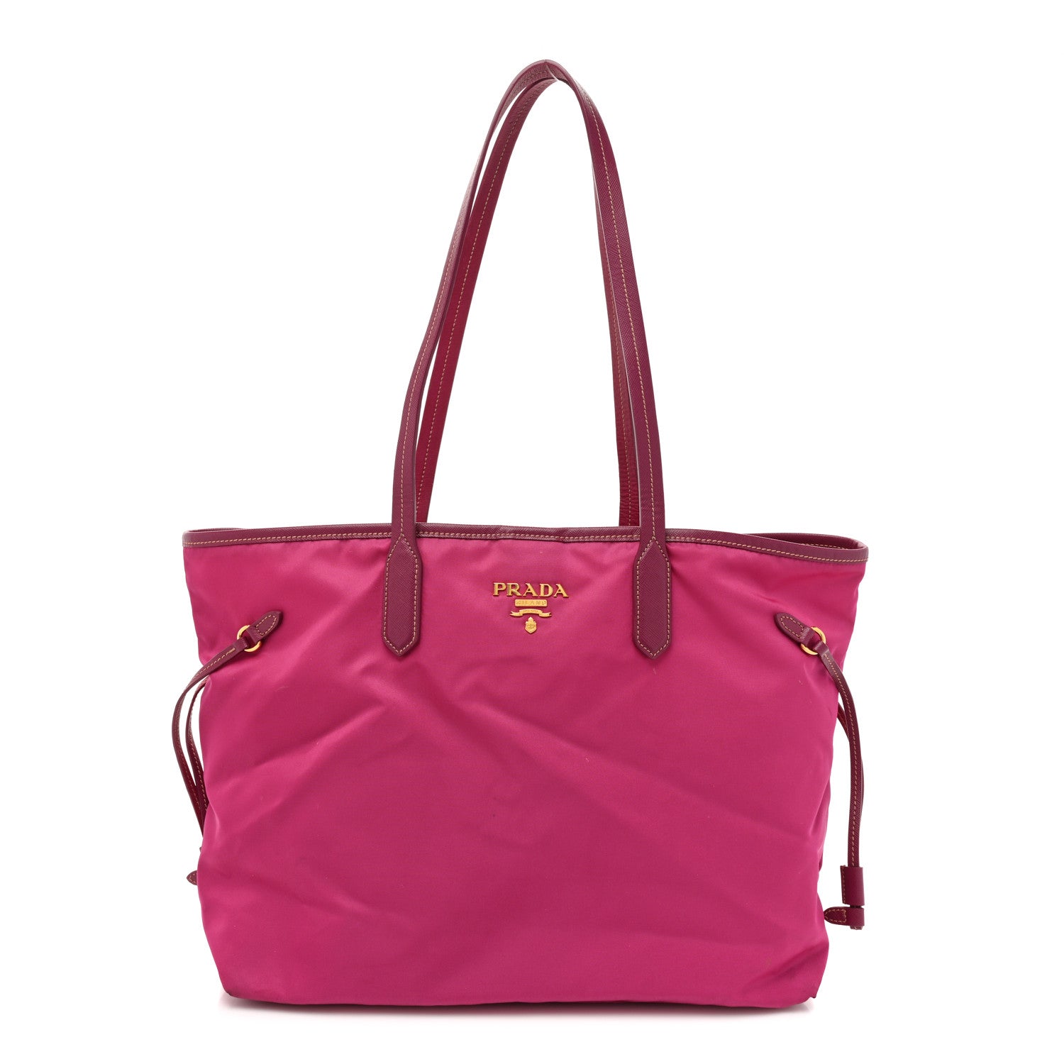Prada Tessuto Nylon Saffiano Shopping Tote Ibisco 1 of 16