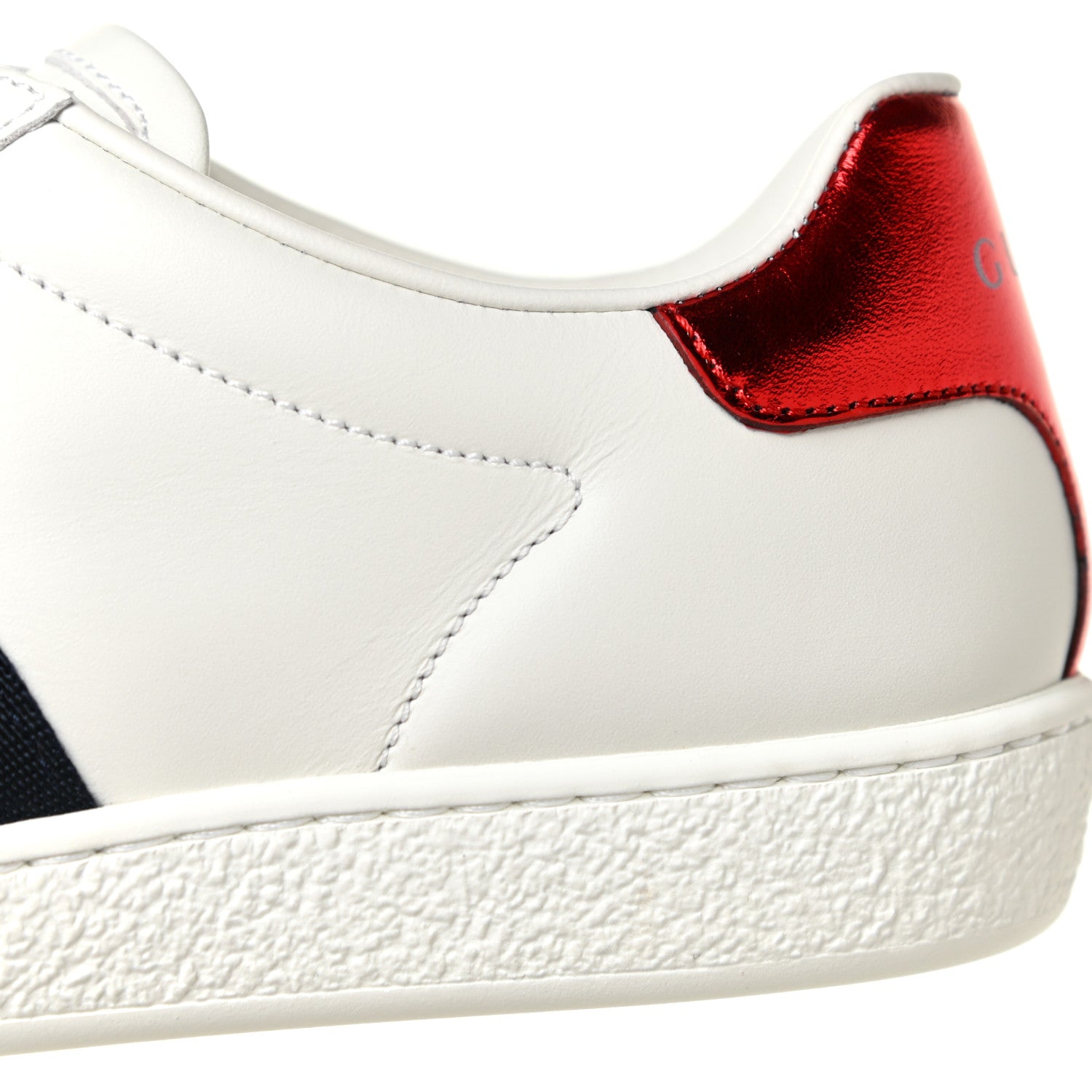 Gucci Calfskin Ayers Web Crystal LOVED Womens New Ace Sneakers 35 White 12 of 13