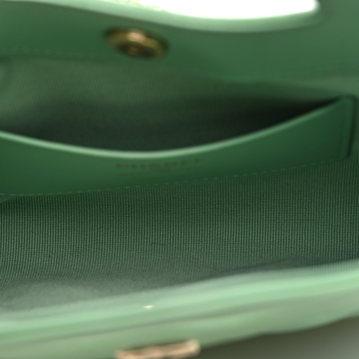 Chanel Shiny Lambskin Quilted Nano 31 Shopping Bag Green 5 of 10