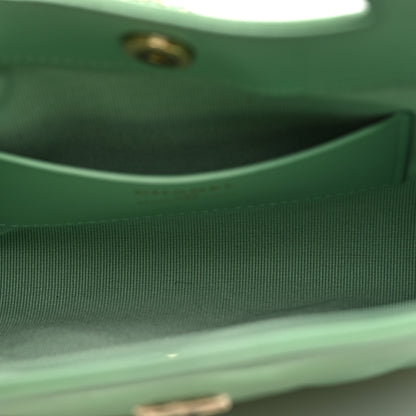 Chanel Shiny Lambskin Quilted Nano 31 Shopping Bag Green 5 of 10