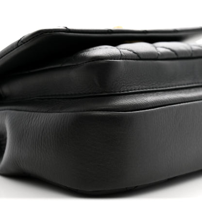 Chanel Calfskin Quilted Top Handle Flap Black 9 of 12