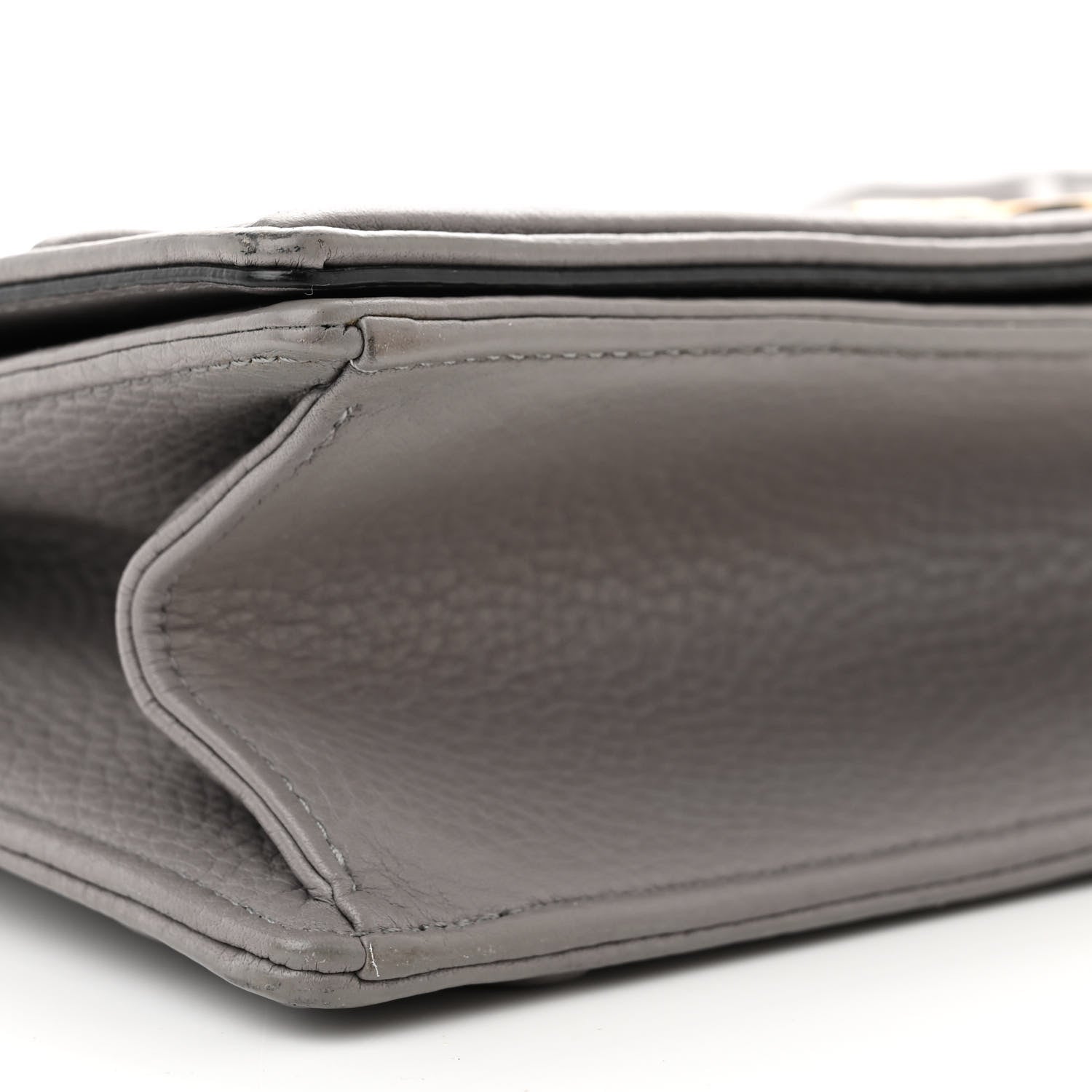 Christian Dior Grained Calfskin Medium Diorama Flap Bag Gris 9 of 10