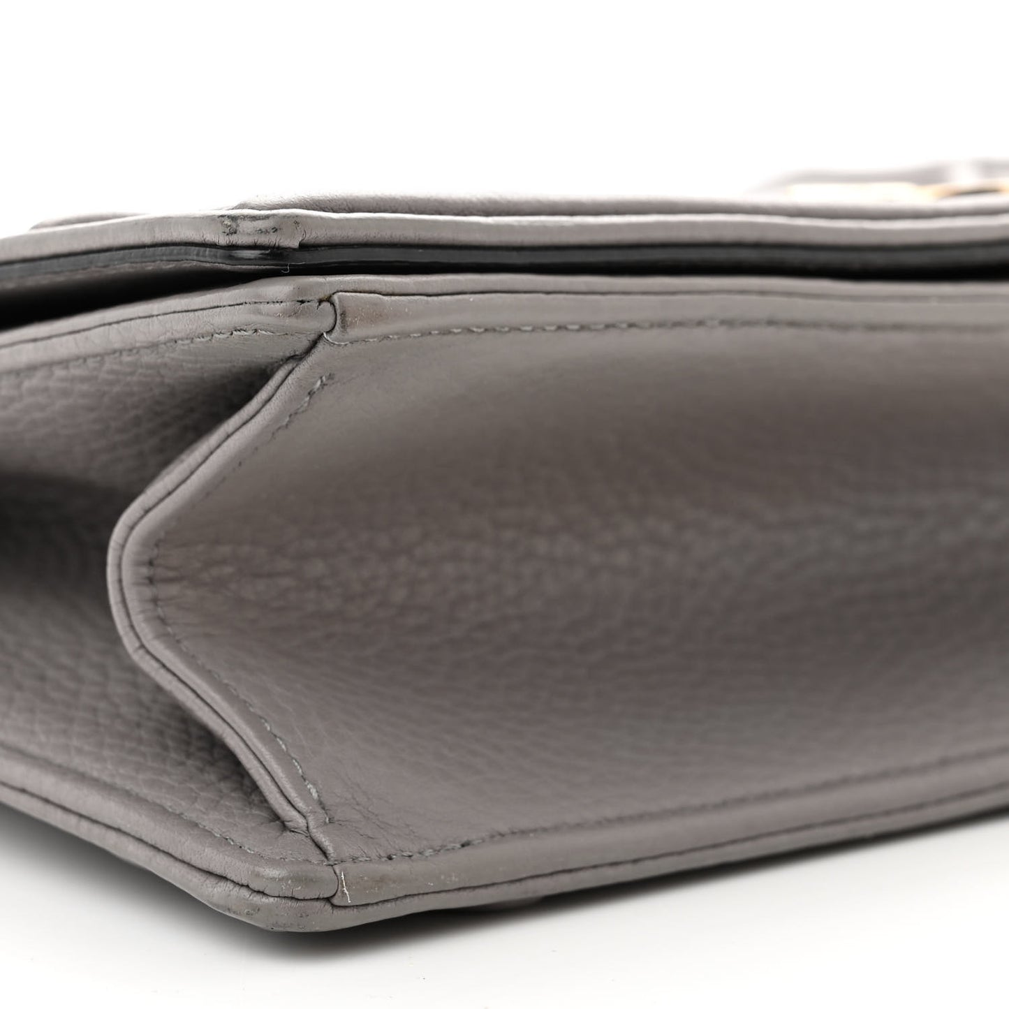 Grained Calfskin Medium Diorama Flap Bag Gris