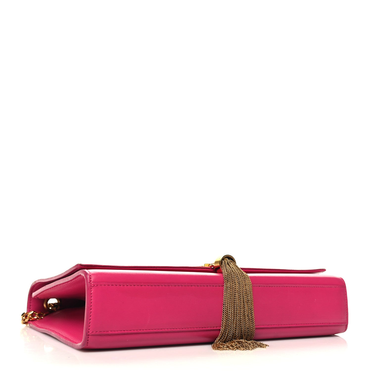 Saint Laurent Smooth Calfskin Classic Monogram Kate Tassel Chain Wallet Pink 4 of 9
