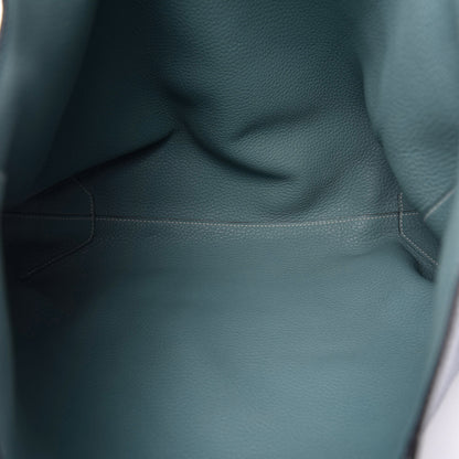 Hermes Taurillon Clemence Double Sens 36 Reversible Tote Ciel Bleu Saphir 12 of 15