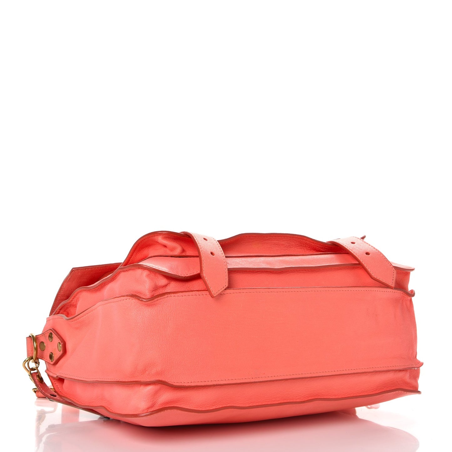 Lambskin Medium PS1 Satchel Neon Coral