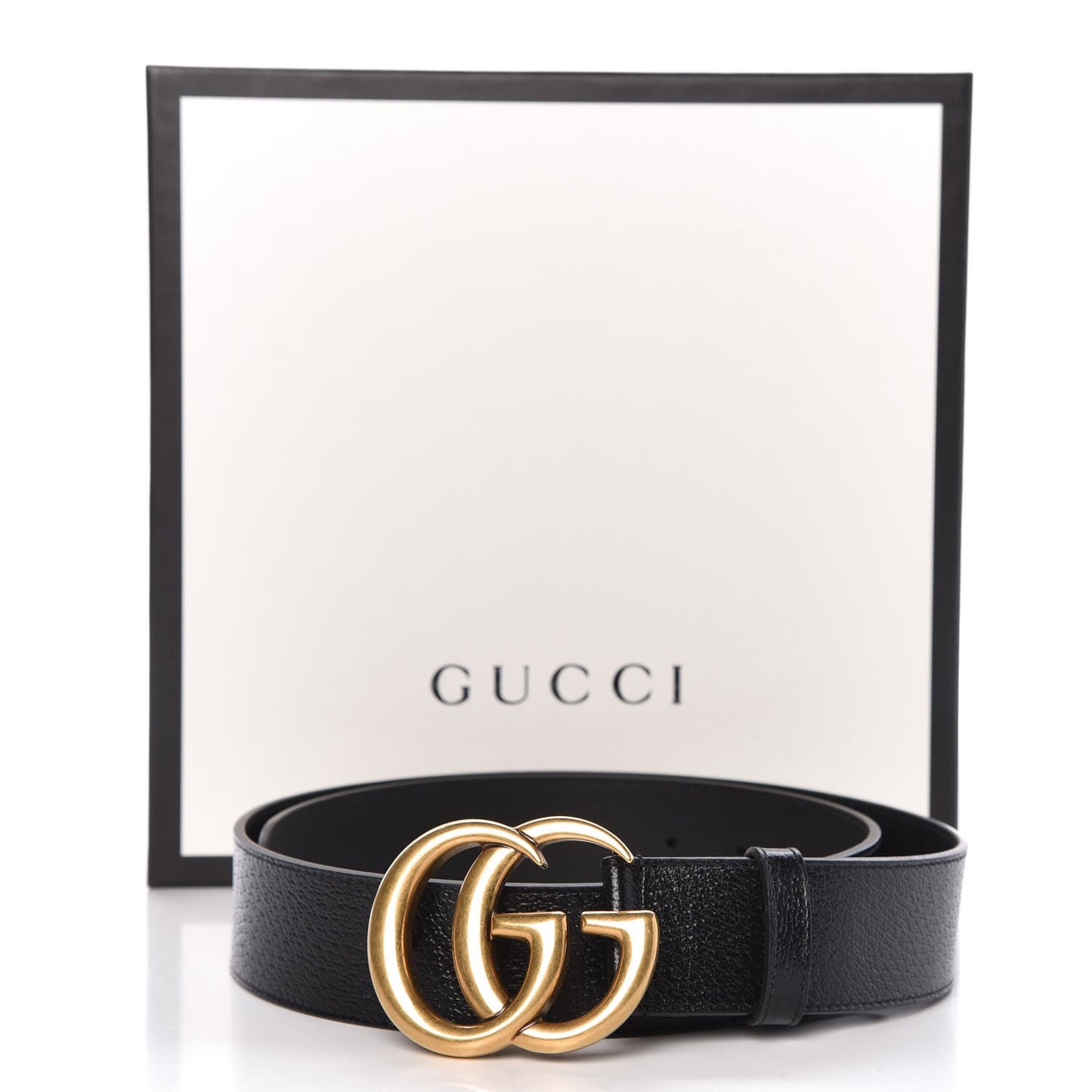 Textured Calfskin Double G 40mm Belt 90 36 Black